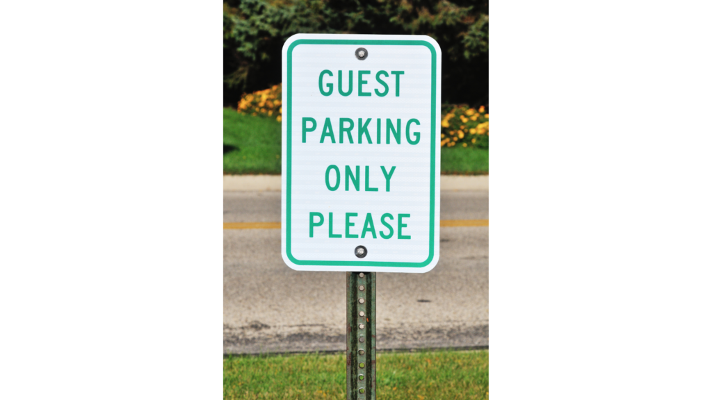 Guest parking area at an apartment community.