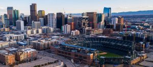downtown view of Denver with baseball field Online Parking Permits for Apartments