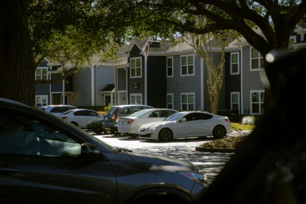 Apartment community garden style parking lot